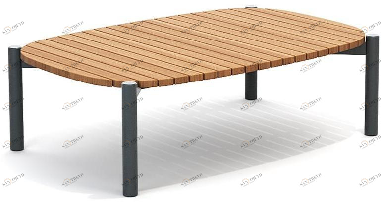 Atmosphera Прямоугольный садовый стол из тика и алюминия Lobster Lo.tco