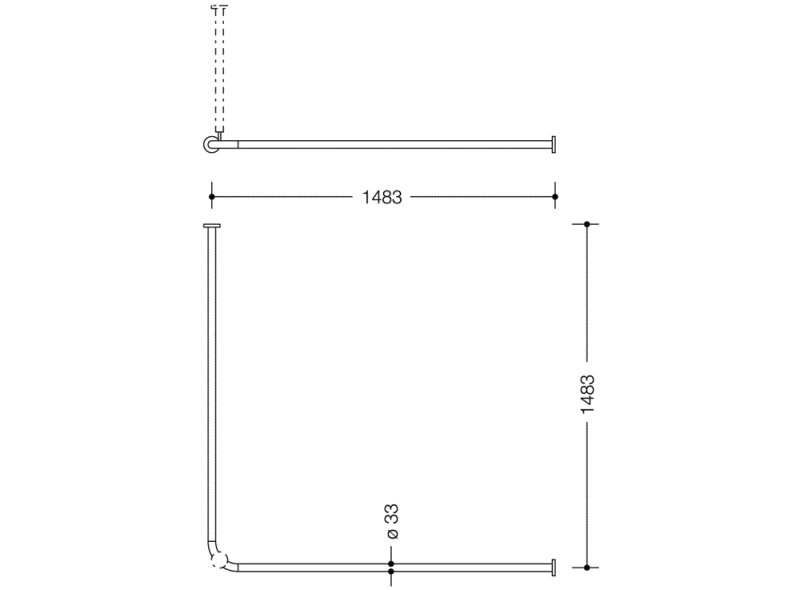 801.34.120 Карниз HEWI Serie 477/801  - Вид №5