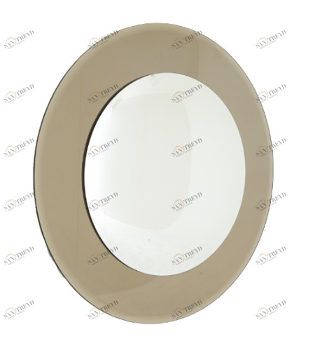 Зеркало большое круглое бежевое Luna PUSHA ДИЗАЙНЕРСКИЕ 062626 Бронза 