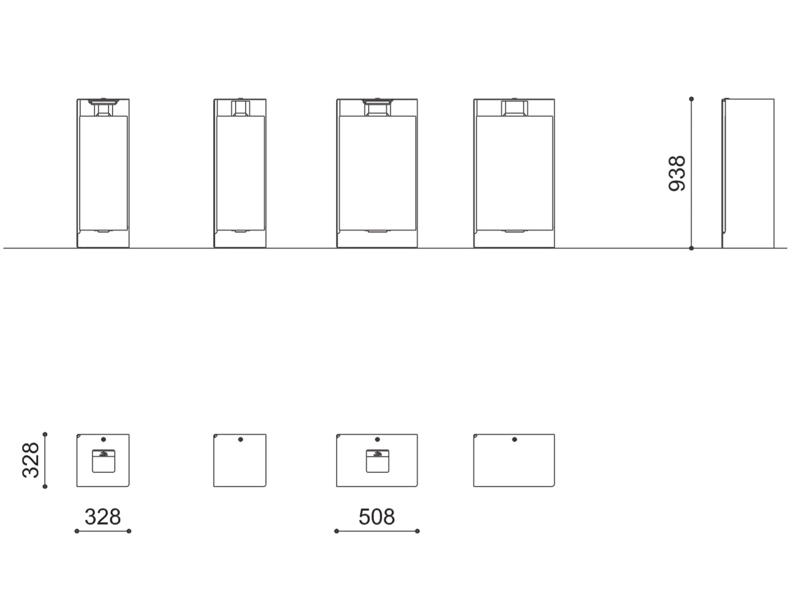 Оцинкованная стальная корзина для мусора с крышкой City Design DIVISION ARCH-00153116 - Вид №1