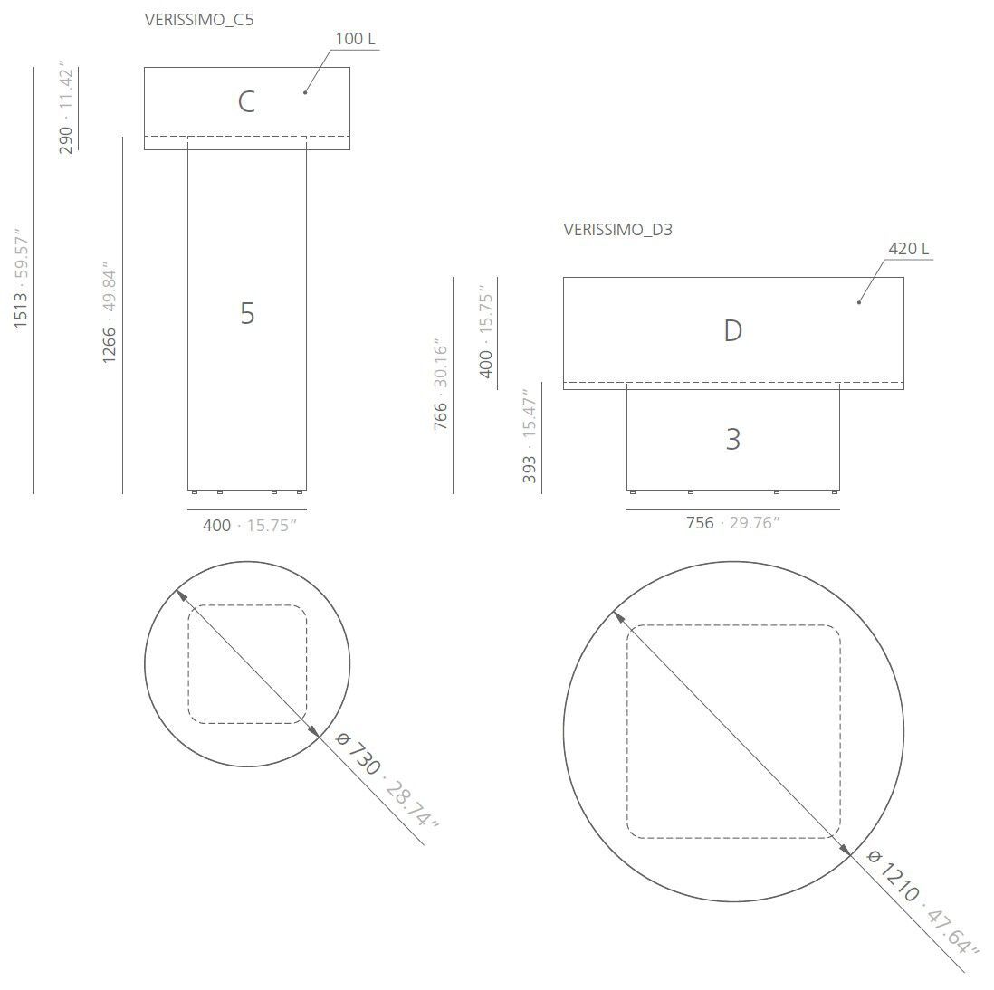 Круглая металлическая ваза Systemtronic Advanced ARCH-00112432 - Вид №5