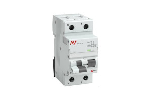 16040491 Дифференциальный автомат AVERES DVA-6, 1P+N, 10А, C, 30мА, A, 6кА, SQ rcbo6-1pn-10C-30-a-av EKF