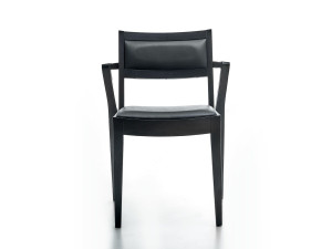 Деревянный штабелируемый стул со встроенной подушкой