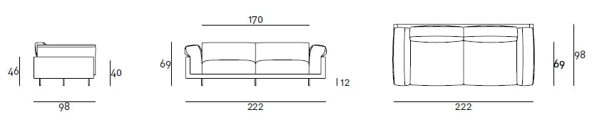 2-местный кожаный модульный диван Living Divani Echoo ARCH-00143891 - Вид №4