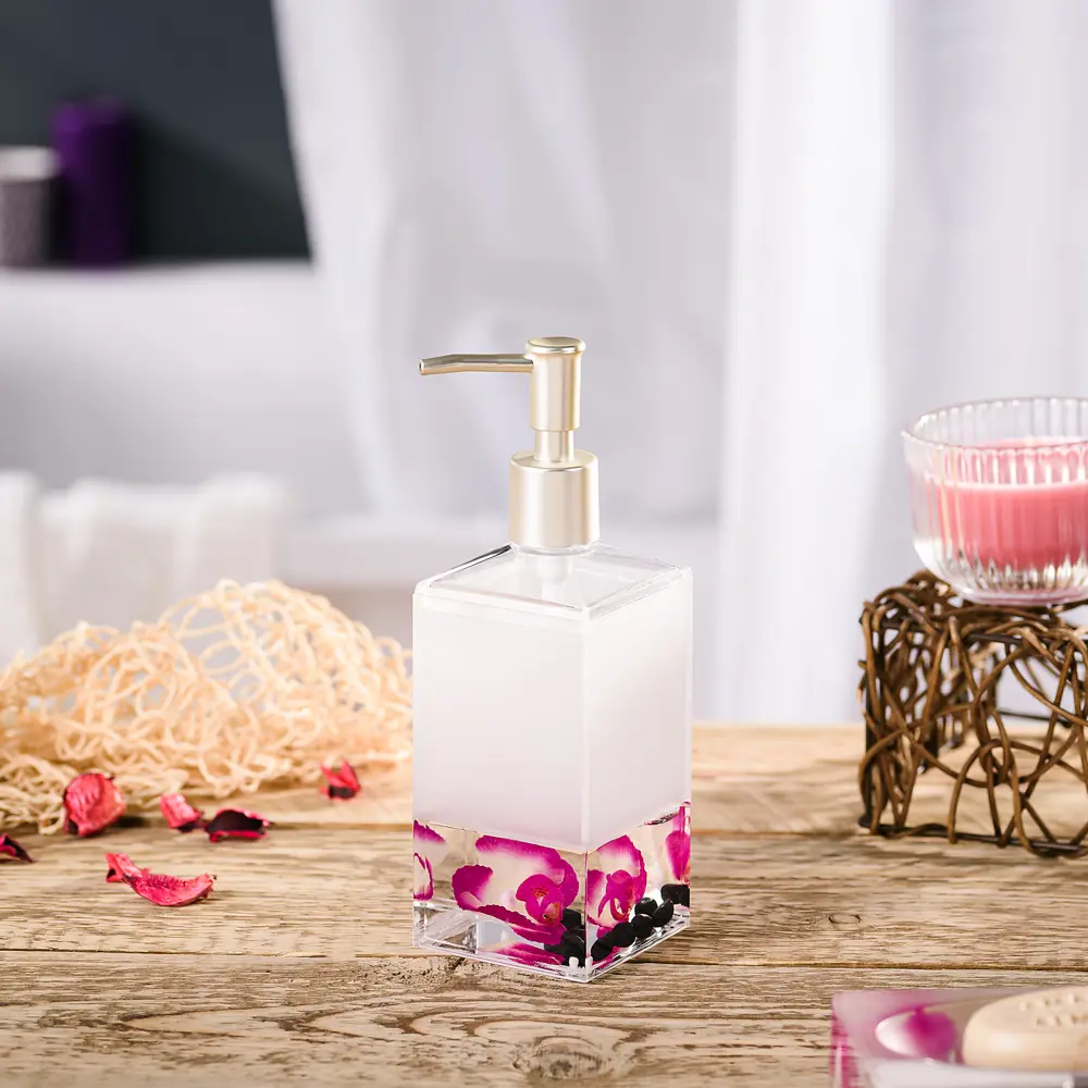 Дозатор для жидкого мыла настольный Verran «Phalaenopsis» акрил цвет розовый STLM-2207488 - Вид №3