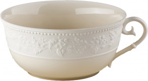 10524332 JL Coquet Чашка для завтрака с блюдцем 300мл "Джорджия Айвори" Фарфор