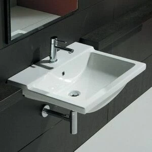 41938 Подвесная раковина настенная овальная   белая