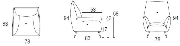 Egoitaliano Кресло из эластичной ткани Yuki sun-id-1471669 - Вид №3