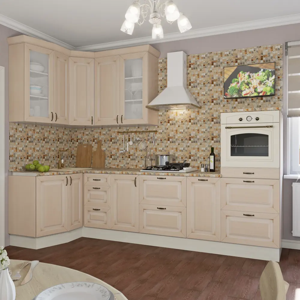 Двери для шкафа Delinia «Ницца» 60x70 см, МДФ, цвет светлый ясень, 3 шт STLM-2163000 - Вид №2