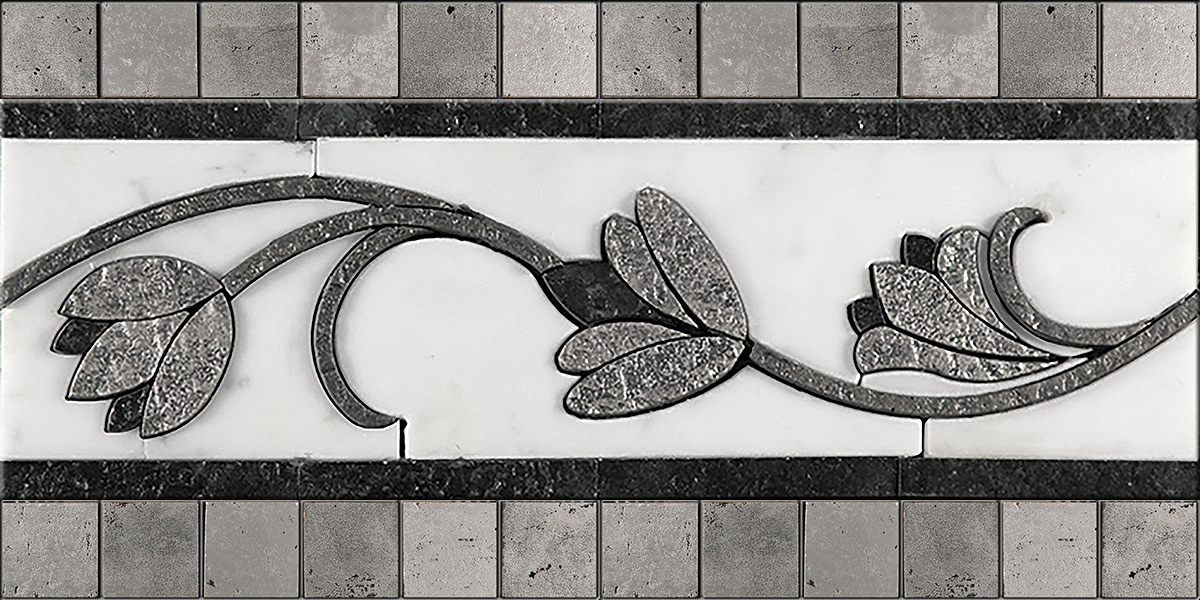 БОРДЮР ИЗ МРАМОРА TL-6 SKALINI FLORAL TL6 - Вид №1