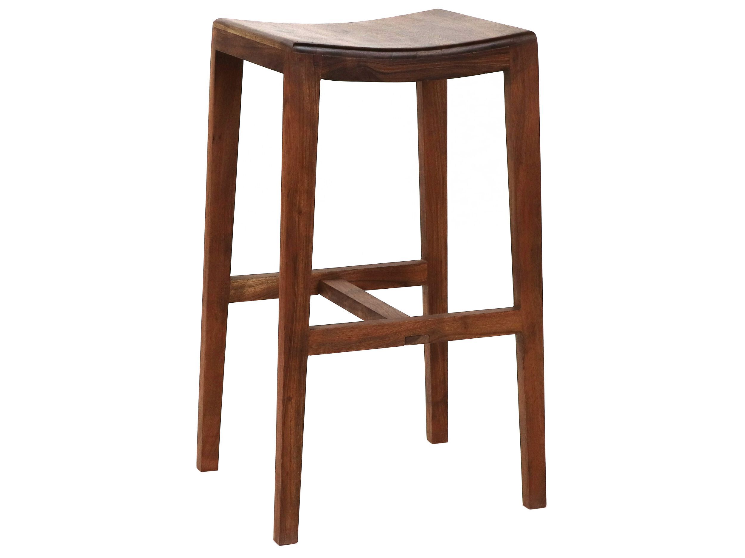 Высокий барный стул из манго с подставкой для ног POMAX KENT ARCH-00101714 - Вид №2