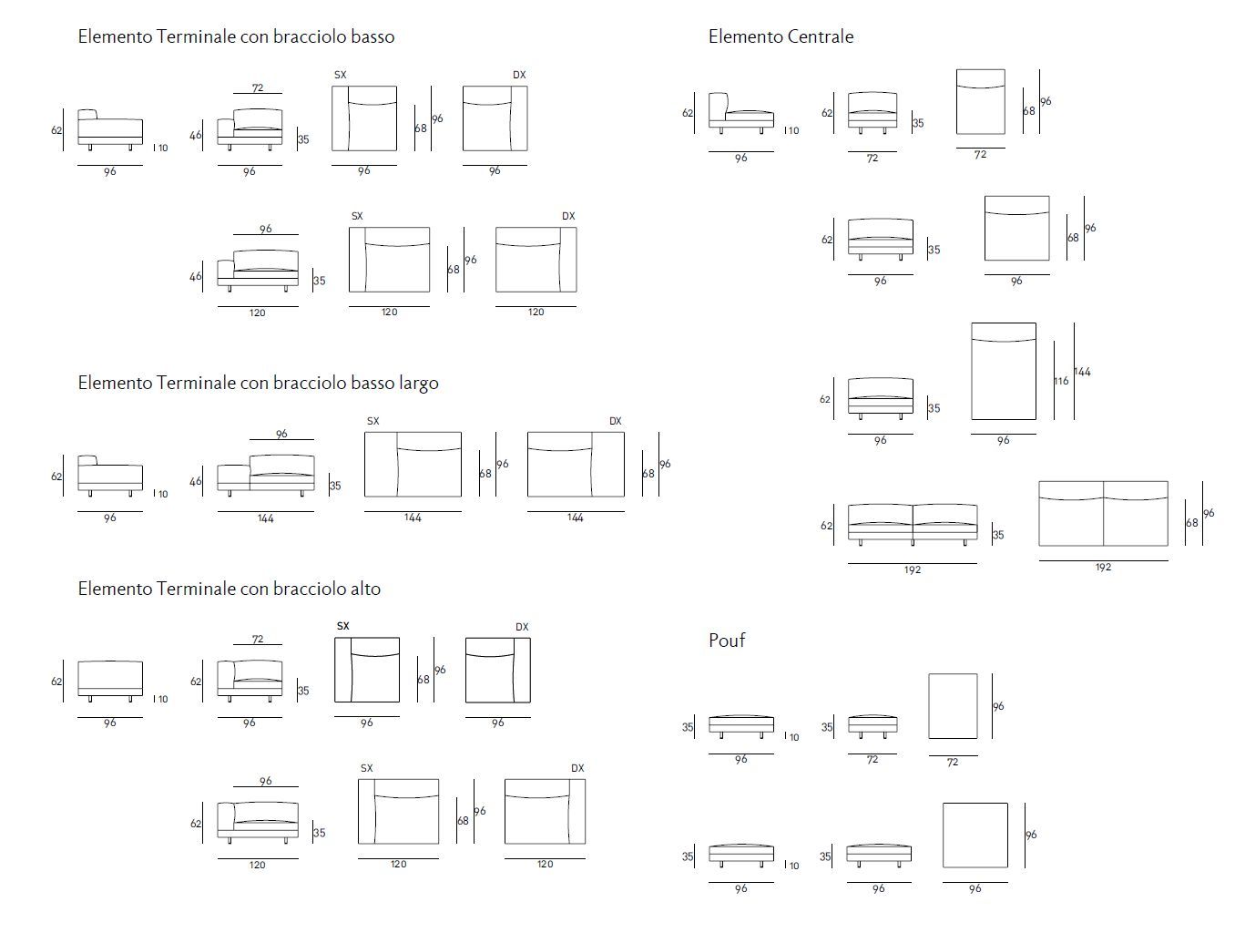 Модульный кожаный диван с полуостровом на 3 места Living Divani Лоренц ARCH-00039325 - Вид №13