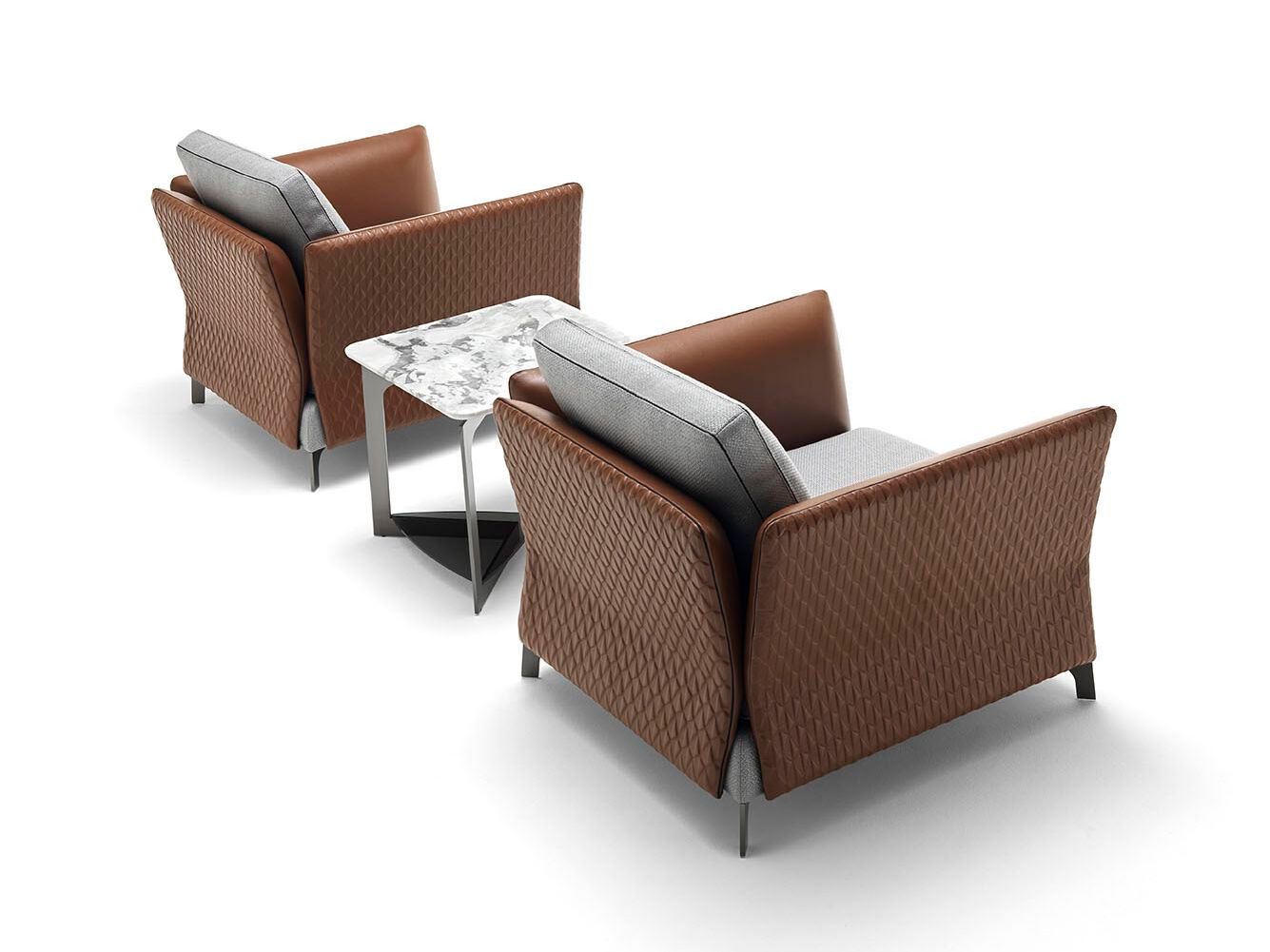 Кресло из ткани и кожи с подлокотниками CEPPI Evergreen ARCH-00121611 - Вид №1