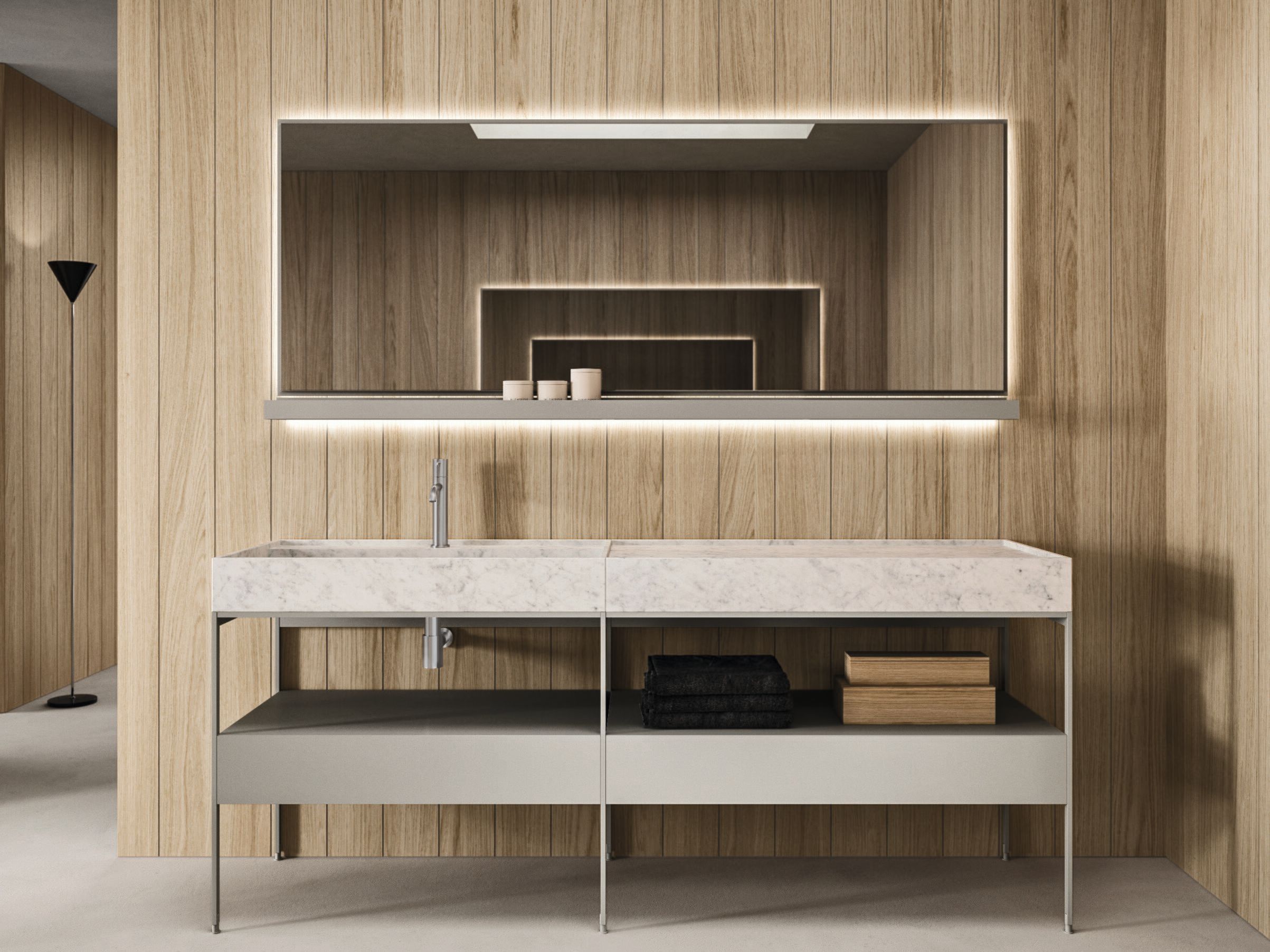 Мебель для ванной комнаты из алюминия и каррарского мрамора Noorth Fjord ARCH-00127060 - Вид №2