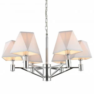 Подвесная люстра Omnilux Ossana OML-65103-06 OMNILUX ДИЗАЙНЕРСКИЕ, OSSANA 328703 Белый;хром