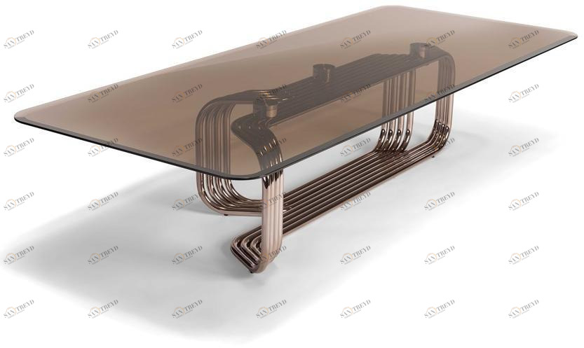 Visionnaire Низкий прямоугольный журнальный столик из стекла Vincent sun-id-1367828