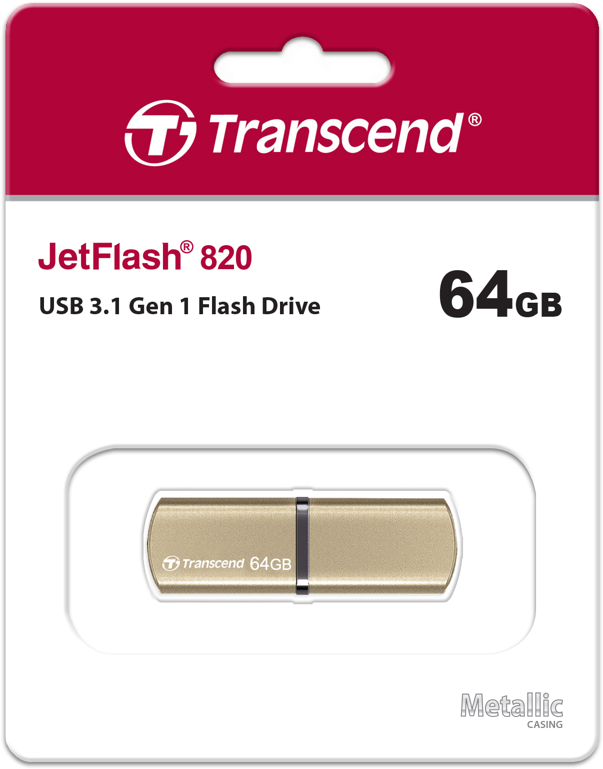 TS64GJF820G 64gb jetflash 820, gold Transcend Santreyd  - Вид №4