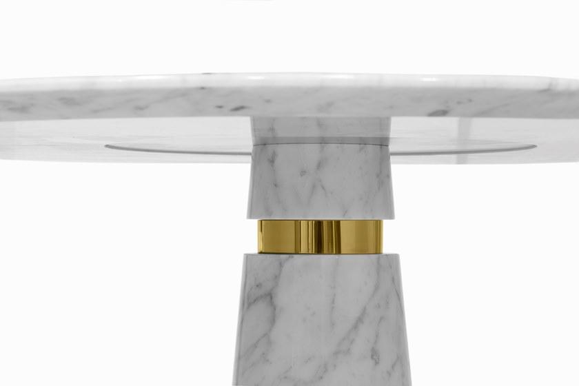 KOKET Круглый стол из каррарского мрамора Avalanche sun-id-1416038 - Вид №4