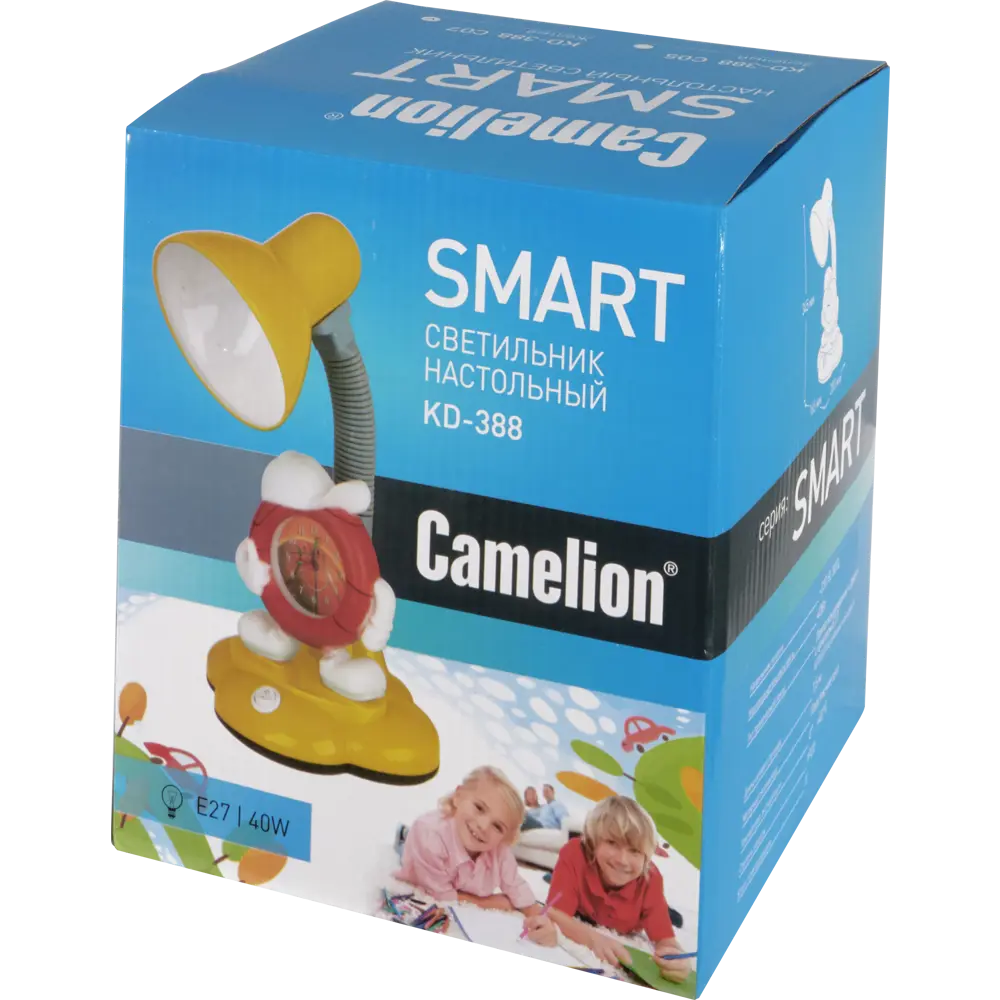 Настольная лампа с часами Camel KD-388 «Баскетбол», цвет жёлтый CAMELION STLM-2072504 - Вид №6