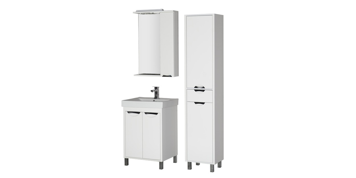 Комплект мебели Aquanet Гретта 60 белый (2 дверцы) 00177033 - Вид №1