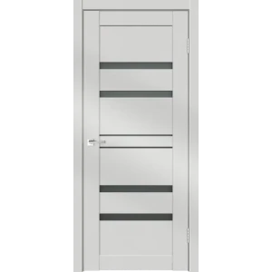 Комплект двери Линеа 6 остекленная 90x200 см HardFlex цвет платина светлая с добором 100 мм