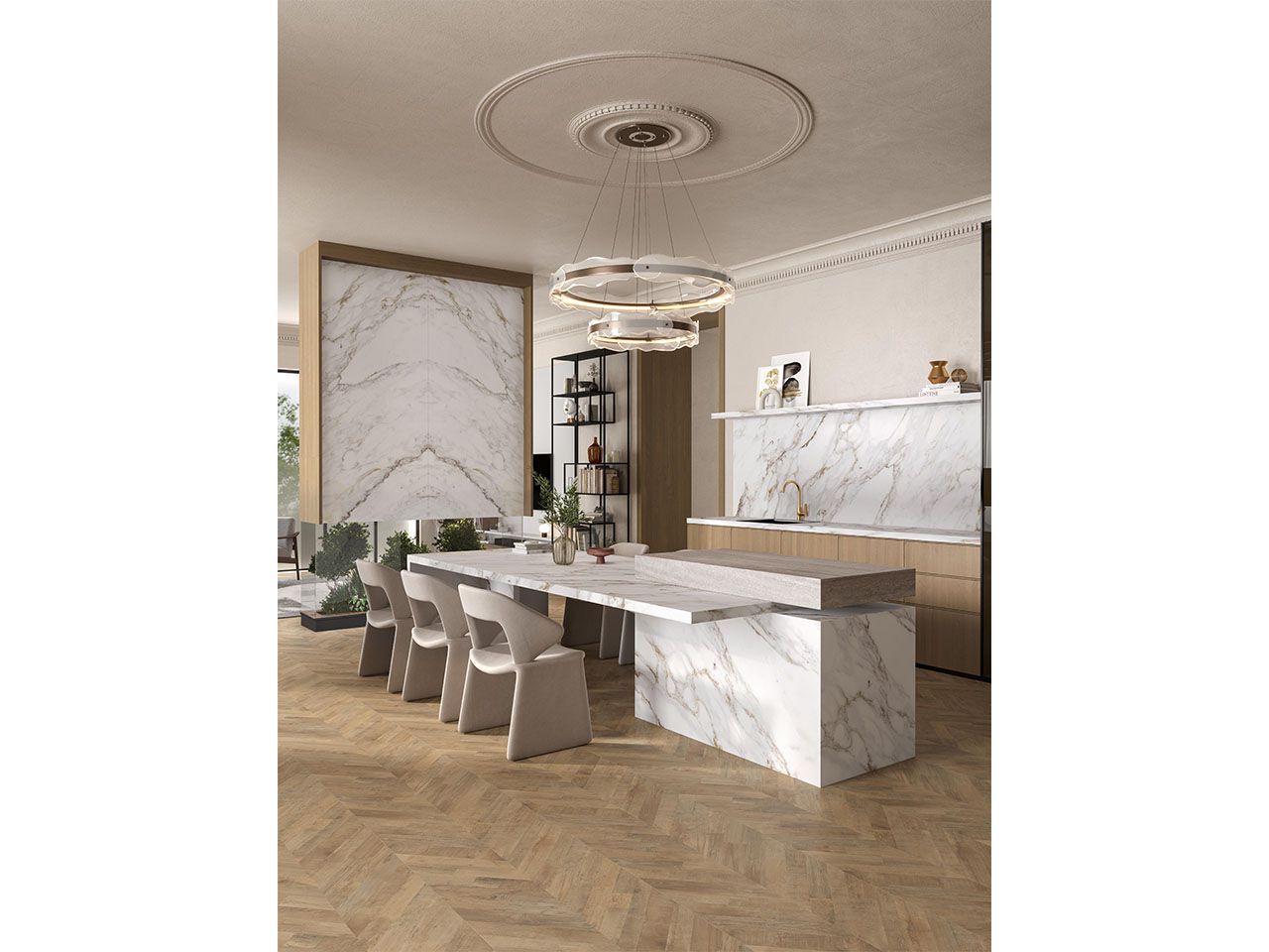 Пол / керамогранит с мраморным эффектом Kaleseramik плиты ARCH-00104630 - Вид №1