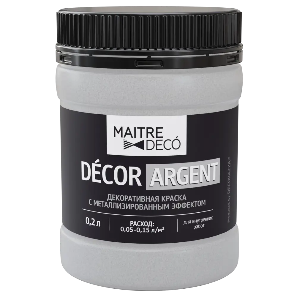 Декоративная краска MAITRE DECO Decor Argent с серебряным перламутром 0.2 л 83840150 STLM-0044901