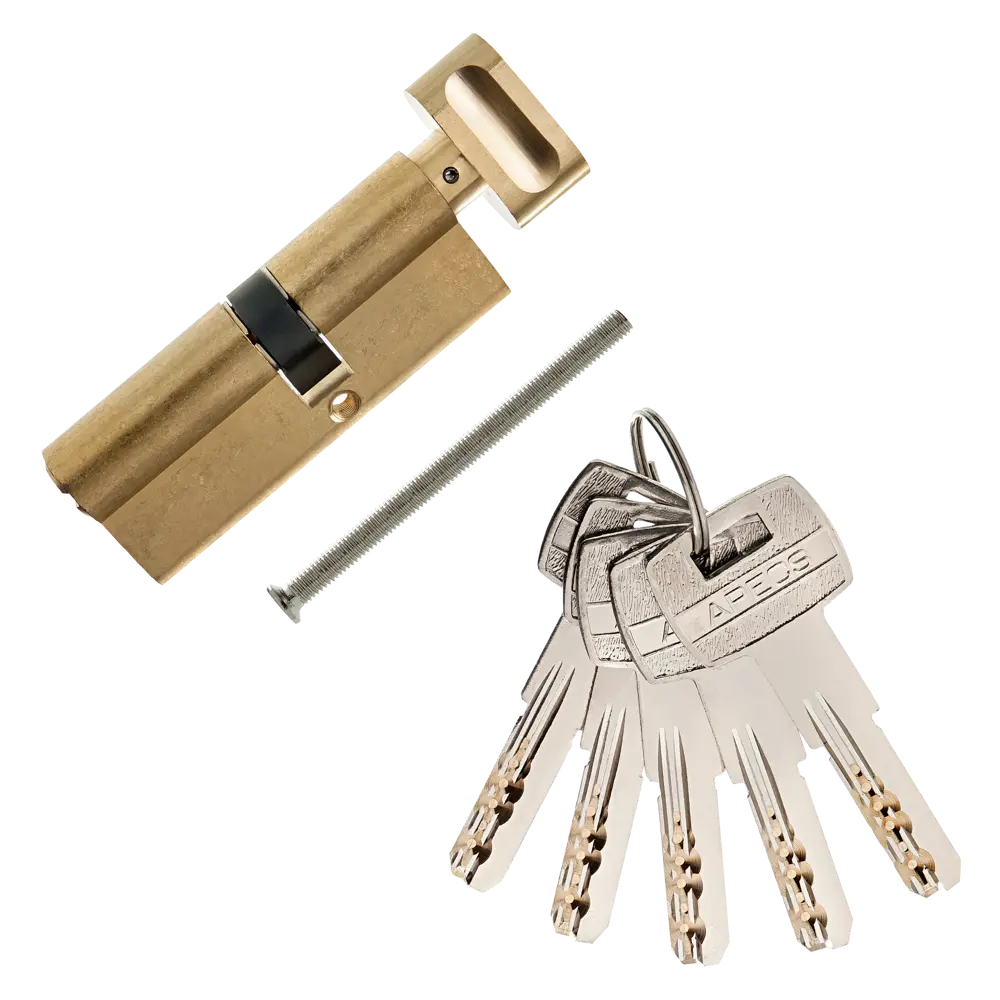 Цилиндр Apecs SM-80(35C/45)-C-G, 35x45 мм, ключ/вертушка, цвет золото 82379220 STLM-2160293 ЦИЛИНДР APECS SM-80(35C/45)-C-G КЛ-ВЕРТ - Вид №1