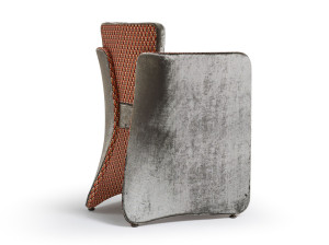 Кожаное кресло с подлокотниками