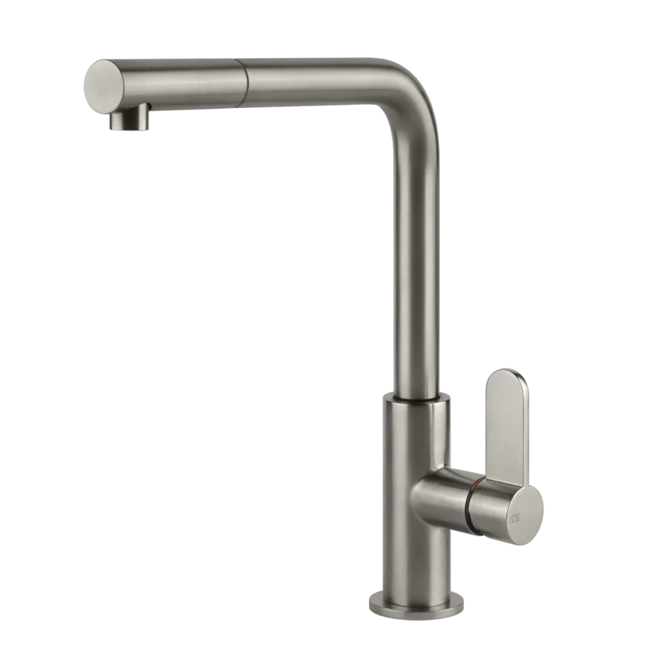 Смеситель для раковины 60537 239 Gessi Acciaio ПОЧИЩЕННАЯ ЩЕТКОЙ СТАЛЬ 60537239
