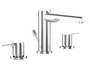 Хромированный латунный смеситель для раковины с 3 отверстиями