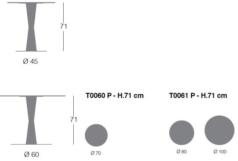 Segis Круглый стол из стали с порошковым покрытием  T0060 p / t0061 p  - Вид №3