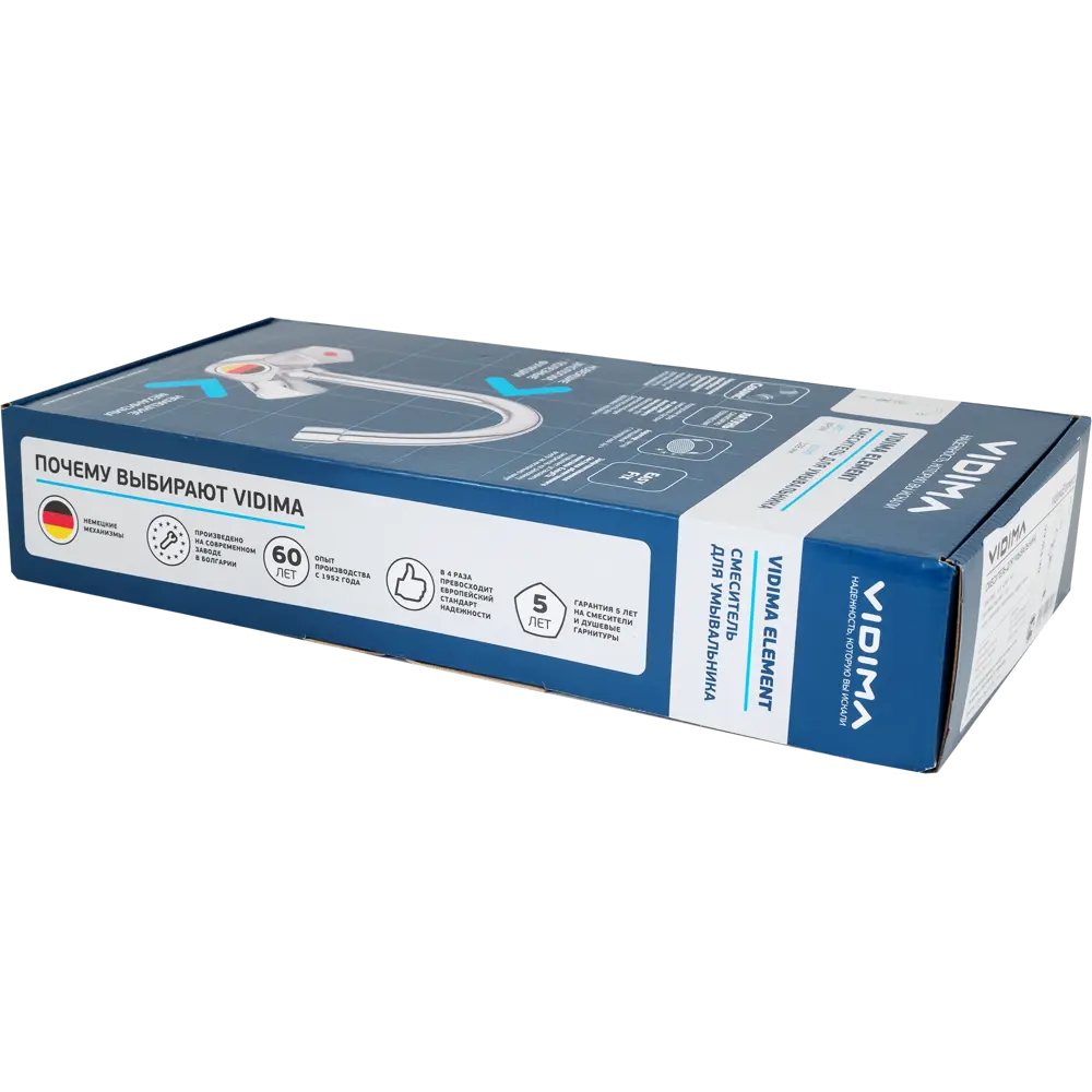 Смеситель для раковины Vidima Element двухвентильный цвет хром STLM-2109178 - Вид №3