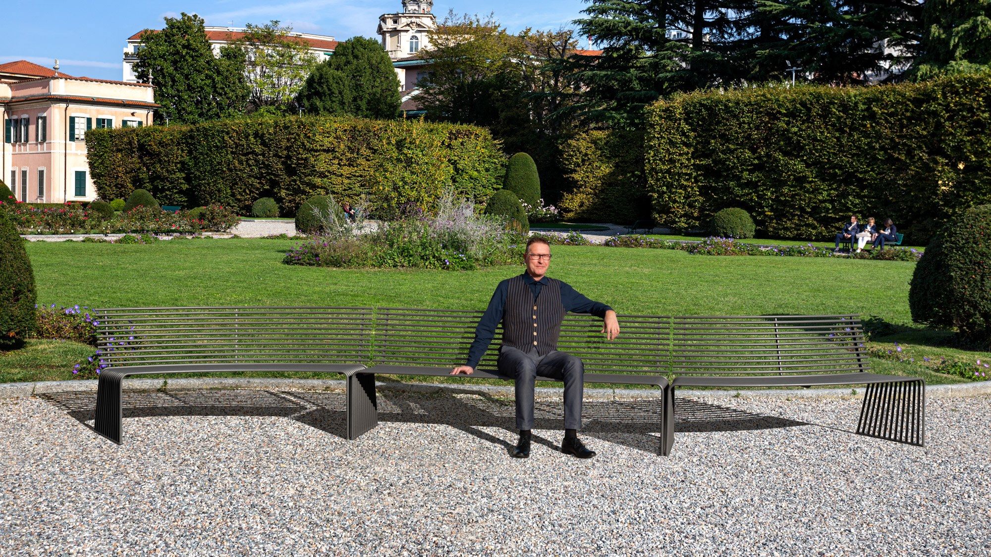 Металлическая скамья со спинкой Urbantime Zeroиндексы.015 ARCH-00027455 - Вид №2