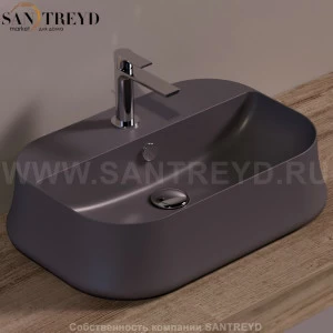 SH09ANTRACITEMATT Накладная раковина на столешницу  прямоугольная Simas Sharp
