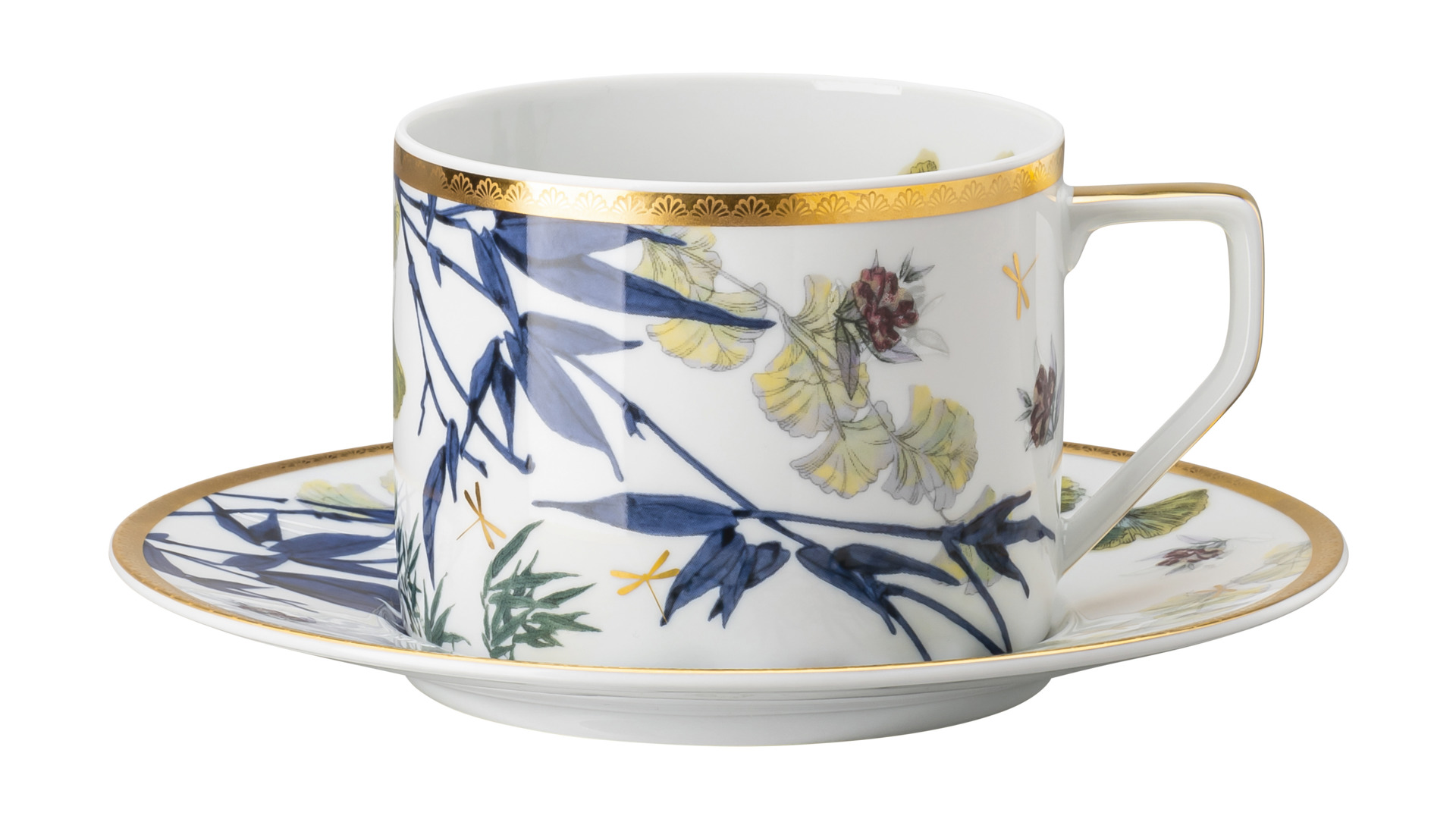 10655605 Rosenthal Набор чашек чайных с блюдцами Rosenthal Турандот 320мл, фарфор, белый, золотой кант, 6шт Фарфор  - Вид №1