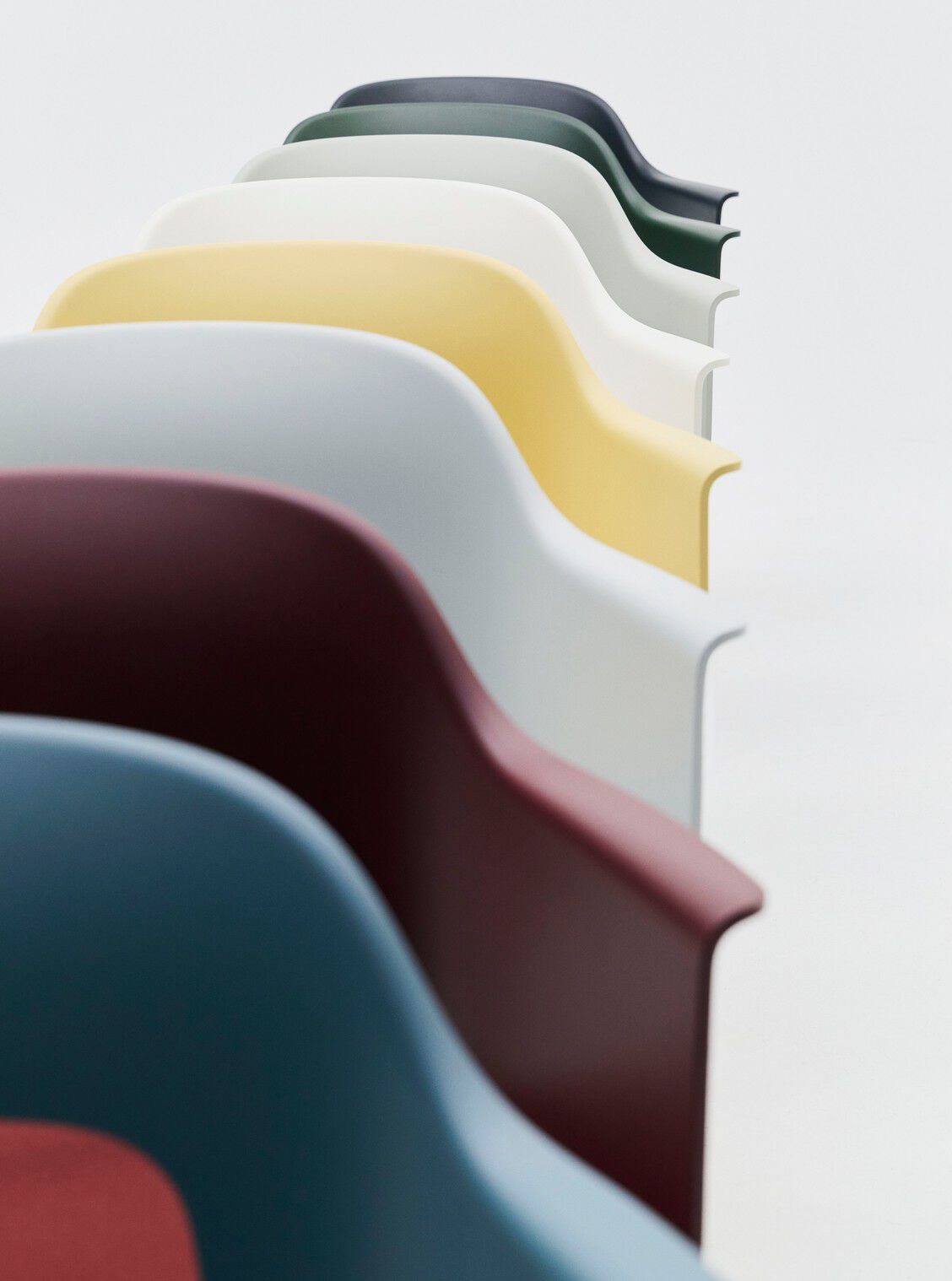 Полипропиленовый стул с подлокотниками с открытой спинкой Hay макет ARCH-00062765 - Вид №44