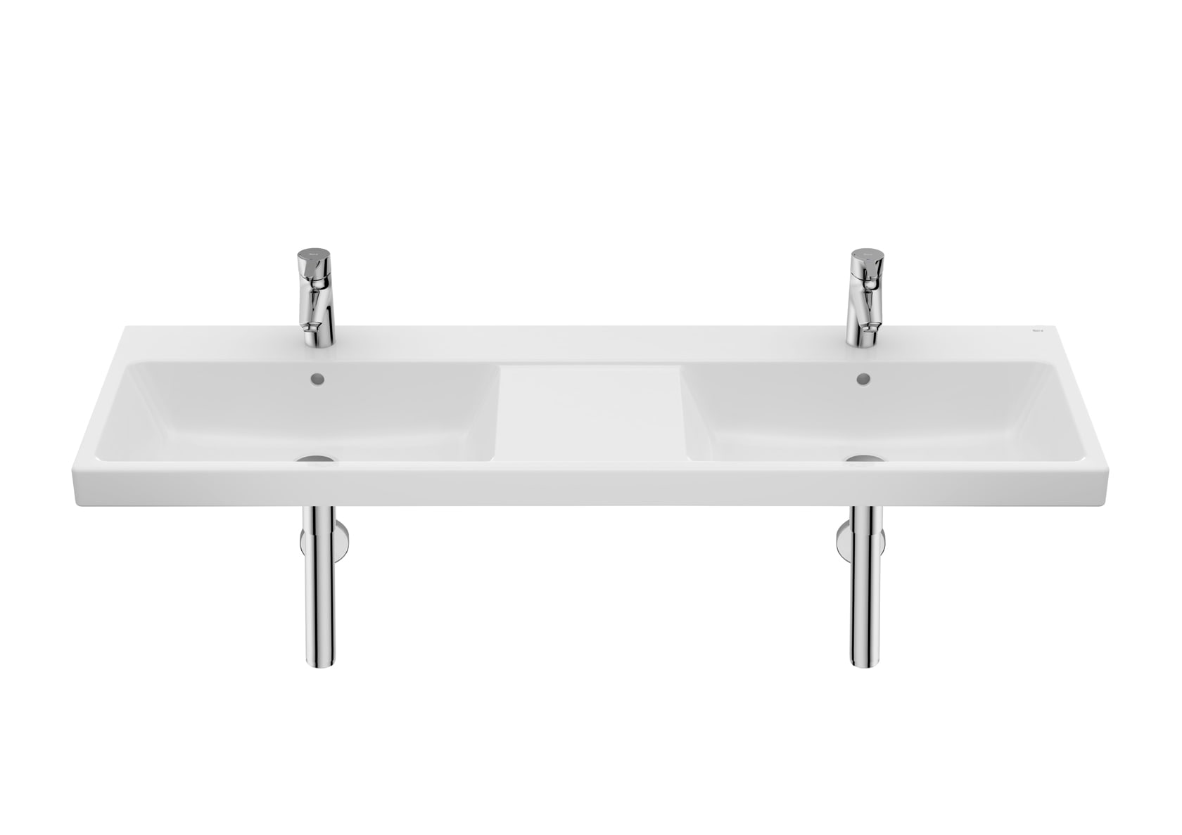 A3270MU000 Двойная настенная фарфоровая раковина ROCA The Gap 