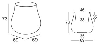 Plust Ваза из полиэтилена Drop sun-id-1436050 - Вид №6