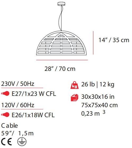 UTU Soulful Lighting Подвесной светильник из железа Cage Santreyd sun-id-1429982 - Вид №5