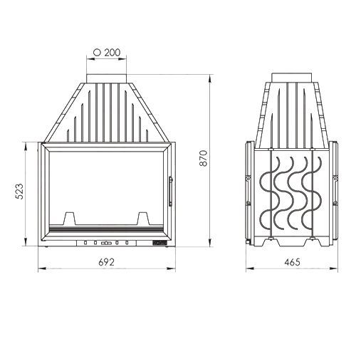 Каминная топка Мета Камилла DF 700 3862 - Вид №1