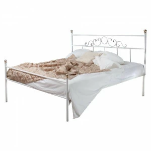 Кованая двуспальная кровать 180х200 с одной спинкой белая "Сандра" FRANCESCO ROSSI САНДРА 134662 Белый