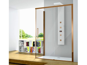 Алюминиевая и стеклянная угловая душевая кабина с раздвижной дверью