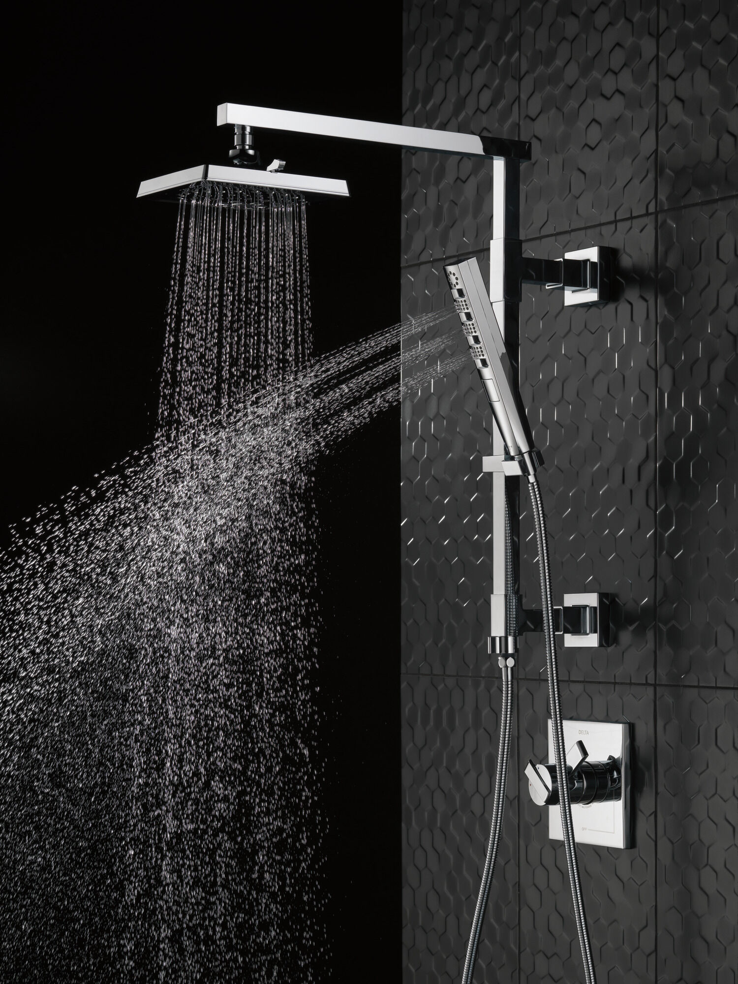 59140-SS-PK H2Okinetic® Ручной душ с 4 режимами Delta Faucet Universal Showering Нержавеющая сталь  - Вид №11
