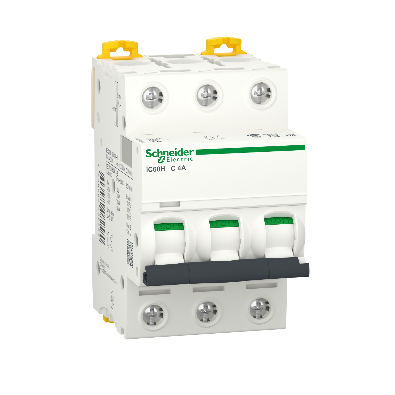 A9F84304 Автоматический выключатель Acti9 3P 4А (C) 70кА Schneider Electric Acti 9 