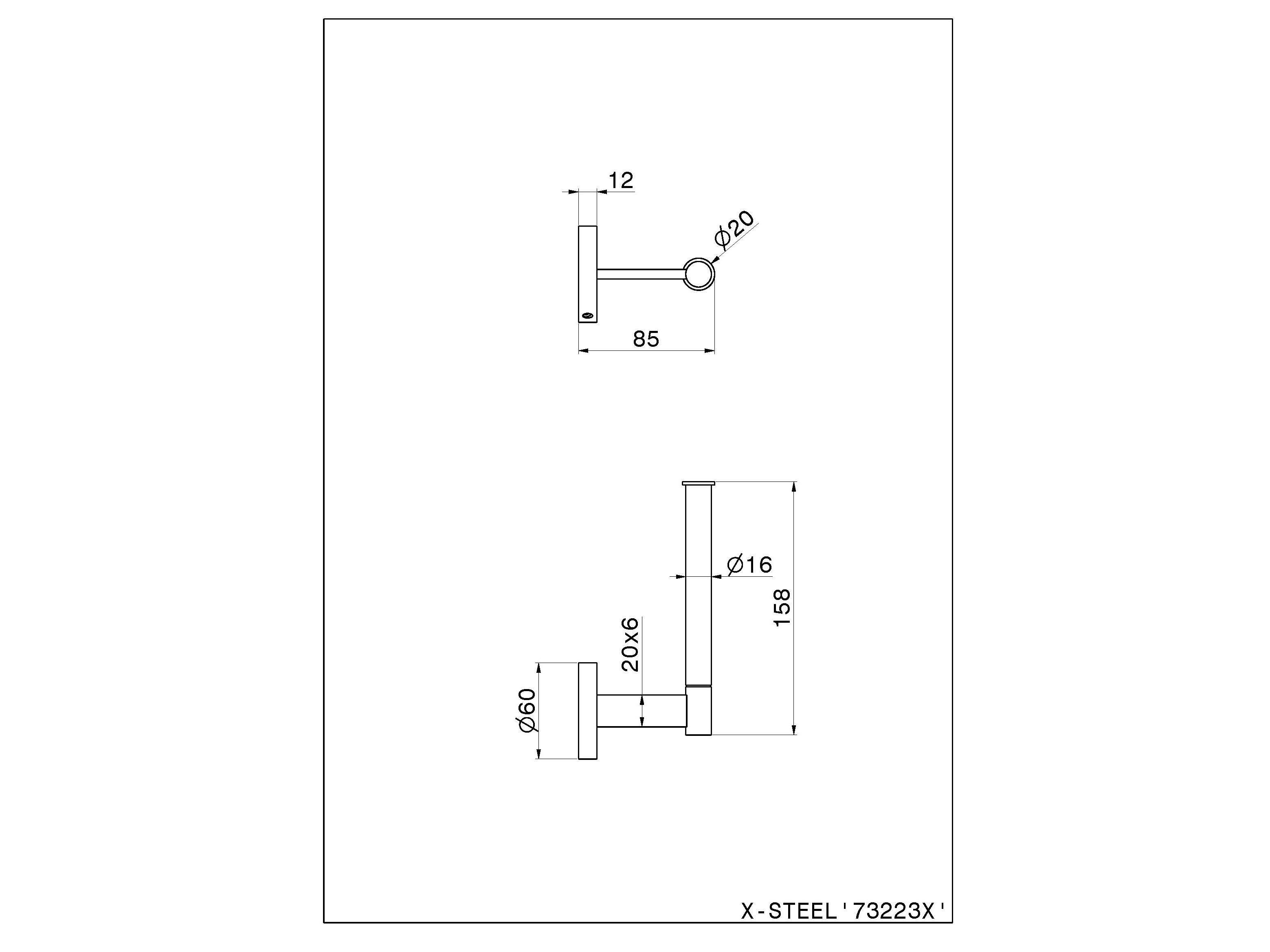 Держатель рулона из нержавеющей стали Newform аксессуары X-STEEL 316 ARCH-00023192 - Вид №2