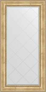 BY 4299 Зеркало с гравировкой в багетной раме - состаренное серебро с орнаментом 120 mm EVOFORM Exclusive-G