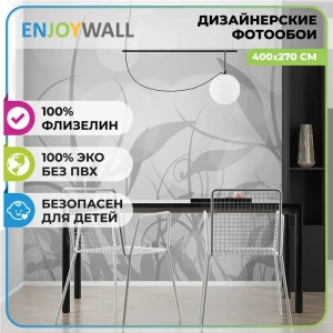 91900479 Фотообои 400x270 флизелиновые на стену 3d EnjoyWall Прозрачное Цветение с листьями обои для кухни спальни гостиной STLM-1369273