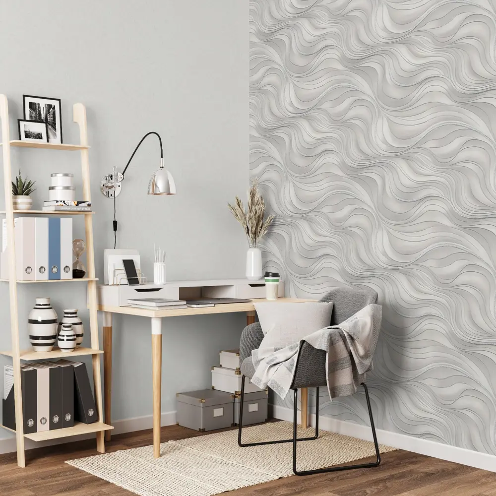 Обои флизелиновые Palitra Life Bounty серо-серебристые 1.06 м PL71776-14 STLM-2089324 - Вид №3