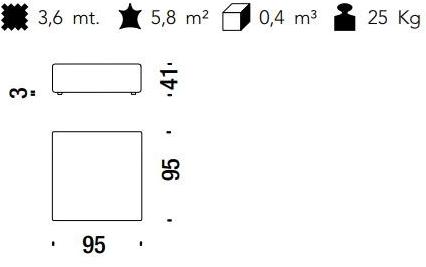 Moroso Квадратный пуф со съемным чехлом из ткани Spring sun-id-1420673 - Вид №4